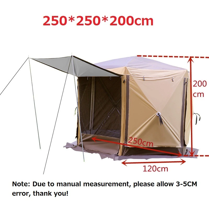 Cheap Goat Tents Outdoor Fully Automatic Camping Tent Movable Hexagonal Tent Pergola Awning Breathable Anti mosquito Family Party Travel Tent   